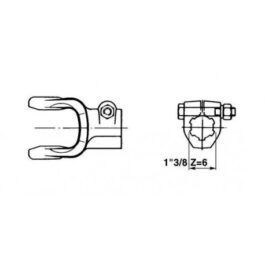 Widłak ciągnikowy 1 3/8-6, na krzyżak 30,2×80 mm