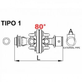 Kompletny przegub homokinetyczny na rurę 54mm