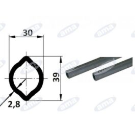 Rura 3m, profil cytrynka 30×39, G2