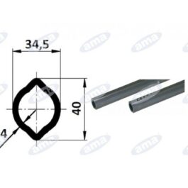 Rura 2m, profil cytrynka, 34,5×40, W2300, G3