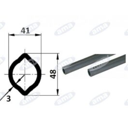 Rura 1m, profil cytrynka 41×48, G4, W2300