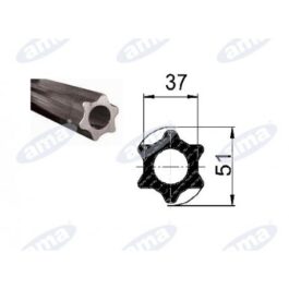 Rura wewnętrzna L3000, profil gwiazdka, S4, W2500, G7
